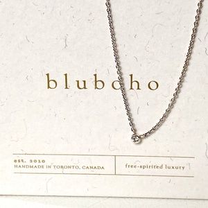 Bluboho Very Tiny Sterling silver Solitaire Necklace